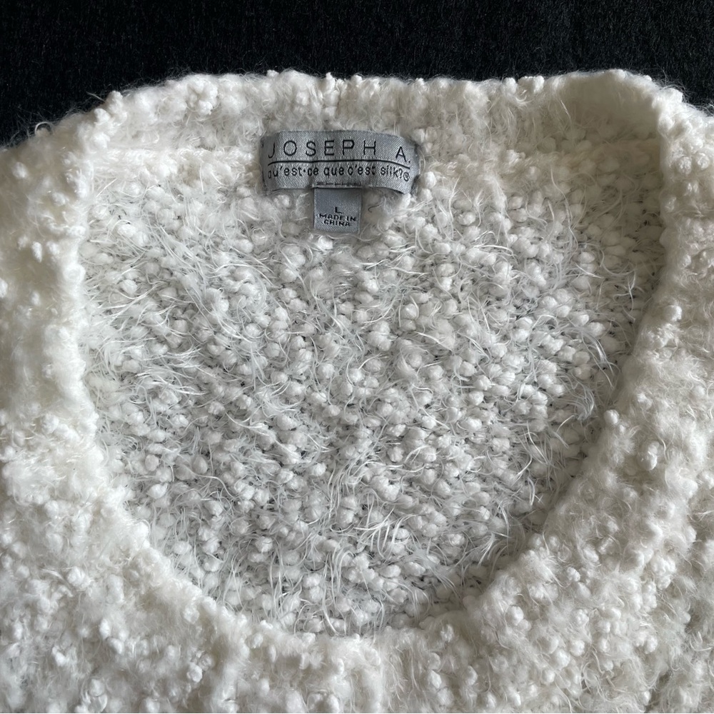 Joseph A. White Eyelash Pullover Sweater Women’s Large Fuzzy Soft Cozy Stretchy - Picture 2 of 6